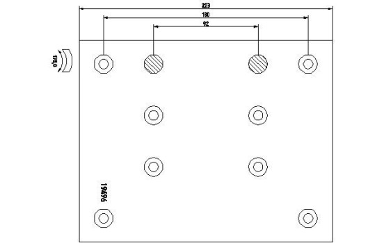 Brake lining set, drum brake