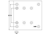 Brake lining set, drum brake