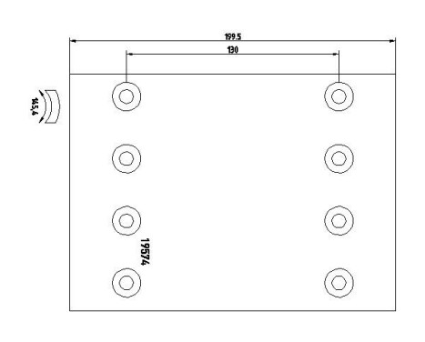 Brake lining set, drum brake