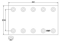 Brake lining set, drum brake