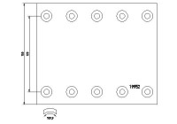 Brake lining set, drum brake