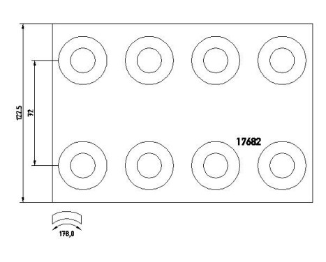 Brake lining set, drum brake