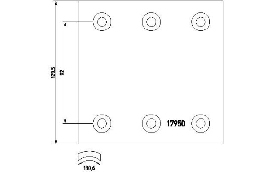Brake lining set, drum brake, Image 2