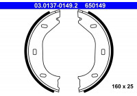 Brake Shoe Kit, parking brake 03.0137-0149.2 ATE