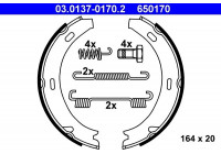 Brake Shoe Kit, parking brake 03.0137-0170.2 ATE