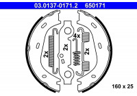 Brake Shoe Kit, parking brake 03.0137-0171.2 ATE
