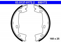 Brake Shoe Kit, parking brake 03.0137-0172.2 ATE