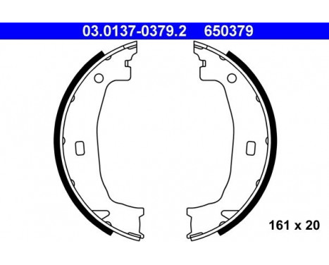 Brake Shoe Kit, parking brake 03.0137-0379.2 ATE, Image 2