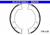Brake Shoe Kit, parking brake 03.0137-0449.2 ATE