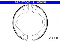 Brake Shoe Kit, parking brake 03.0137-0451.2 ATE
