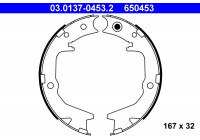 Brake Shoe Kit, parking brake 03.0137-0453.2 ATE