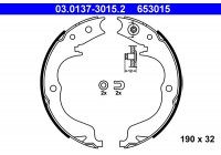 Brake Shoe Kit, parking brake 03.0137-3015.2 ATE