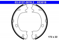 Brake Shoe Kit, parking brake 03.0137-3018.2 ATE