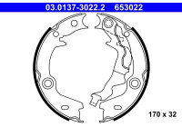 Brake Shoe Kit, parking brake 03.0137-3022.2 ATE