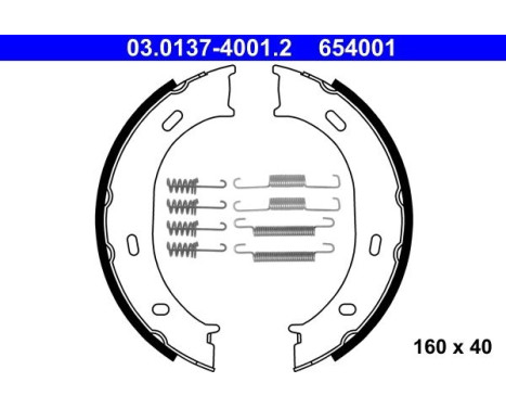Brake Shoe Kit, parking brake 03.0137-4001.2 ATE