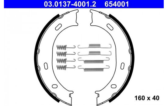 Brake Shoe Kit, parking brake 03.0137-4001.2 ATE