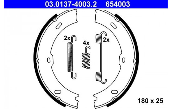 Brake Shoe Kit, parking brake 03.0137-4003.2 ATE