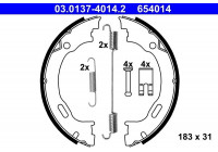 Brake Shoe Kit, parking brake 03.0137-4014.2 ATE