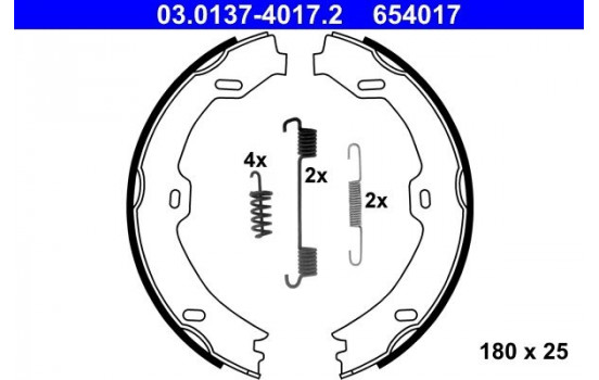 Brake Shoe Kit, parking brake 03.0137-4017.2 ATE