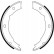 Brake Shoe Kit, parking brake 9112 ABS