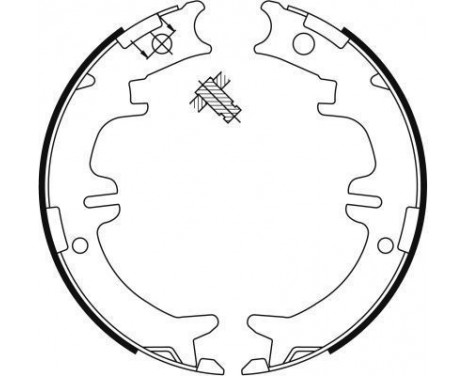 Brake Shoe Kit, parking brake 9114 ABS