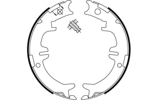 Brake Shoe Kit, parking brake 9114 ABS