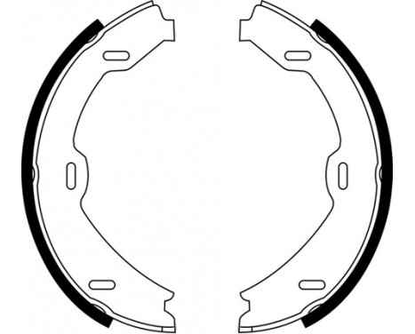 Brake Shoe Kit, parking brake 9140 ABS
