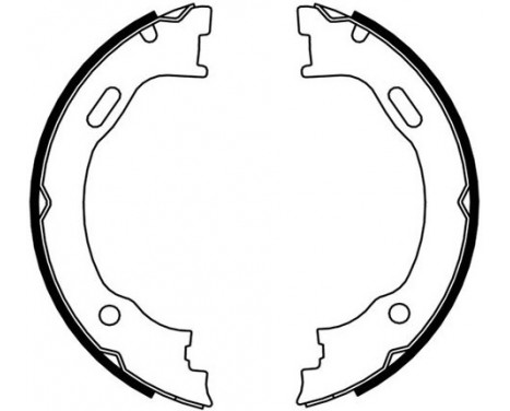 Brake Shoe Kit, parking brake 9142 ABS