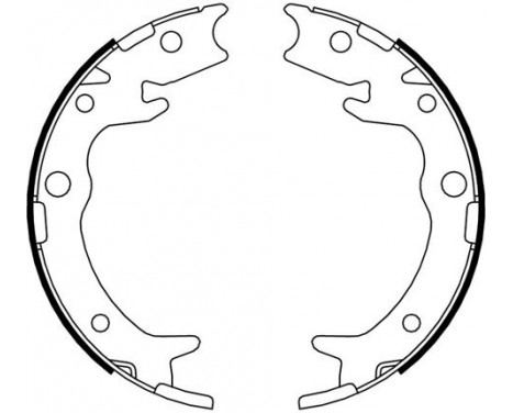 Brake Shoe Kit, parking brake 9180 ABS