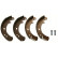 Brake Shoe Kit, parking brake GS8429 TRW