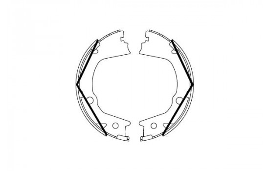 Brake Shoe Kit, parking brake GS8859 TRW