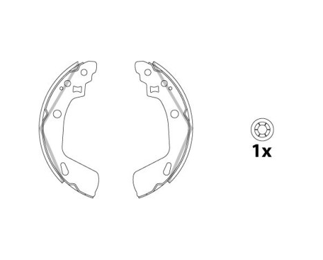 Brake Shoe Kit, parking brake GS8865 TRW