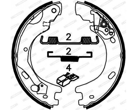 Brake Shoe Kit, parking brake PREMIER FSB4033 Ferodo, Image 2