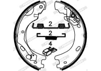 Brake Shoe Kit, parking brake PREMIER FSB4033 Ferodo