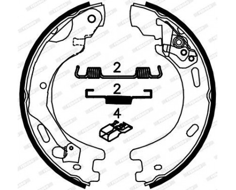 Brake Shoe Kit, parking brake PREMIER FSB4062 Ferodo, Image 2