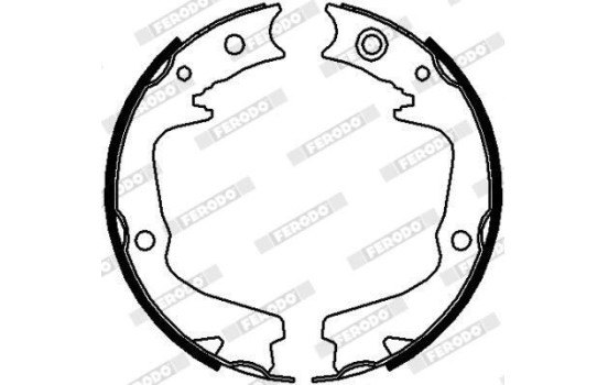 Brake Shoe Kit, parking brake PREMIER FSB4112 Ferodo, Image 2