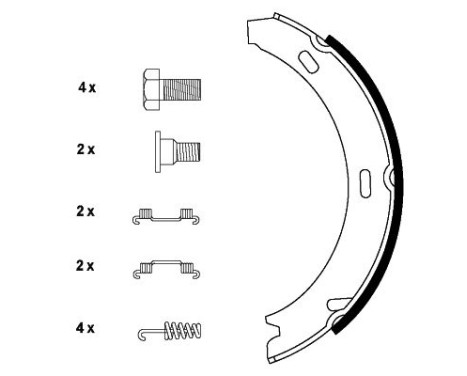 Brake Shoe Kit, parking brake, Image 2