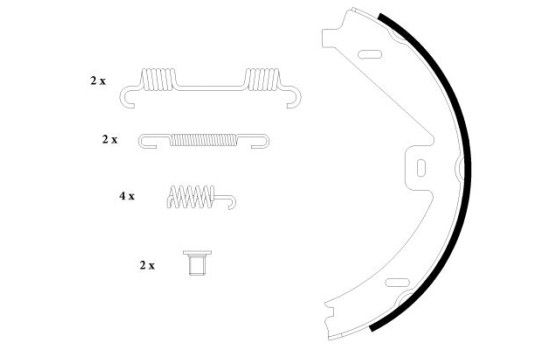 Brake Shoe Kit, parking brake, Image 2