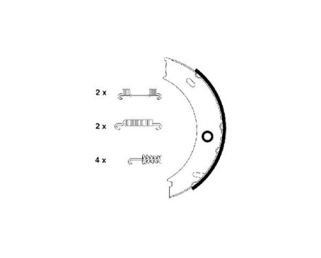 Brake Shoe Kit, parking brake, Image 2