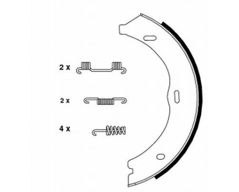 Brake Shoe Kit, parking brake, Image 2