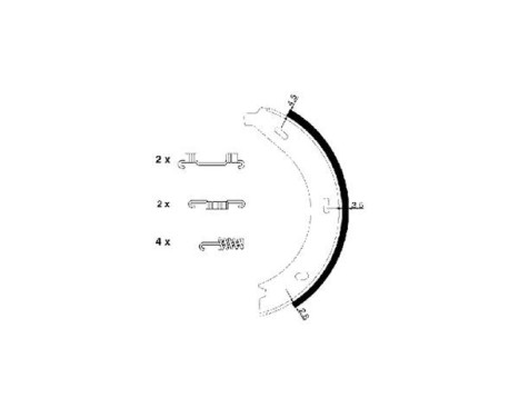 Brake Shoe Kit, parking brake, Image 2