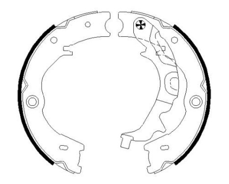 Brake Shoe Kit, parking brake, Image 2