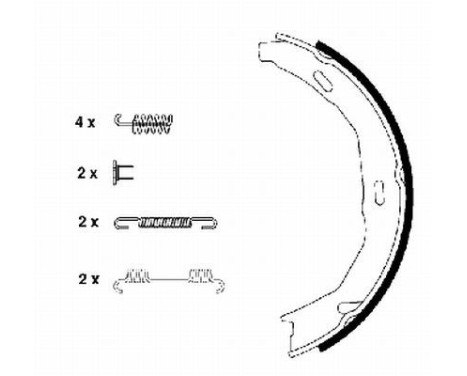 Brake Shoe Kit, parking brake, Image 2