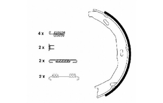 Brake Shoe Kit, parking brake, Image 2