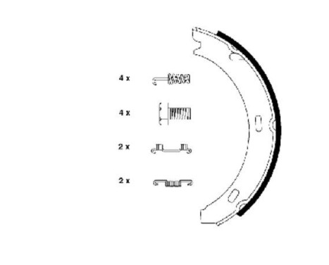 Brake Shoe Kit, parking brake, Image 2