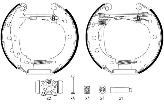 Brake Shoe Kit Shoe Kit Pro, Image 2