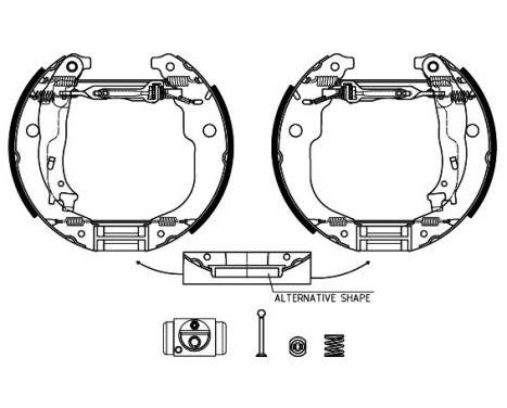 Brake Shoe Kit Shoe Kit Pro, Image 2