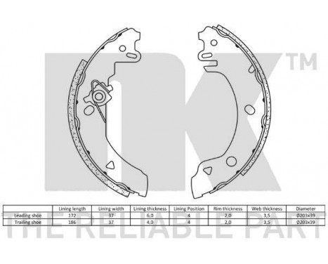 Brake Shoe Kit, Image 2