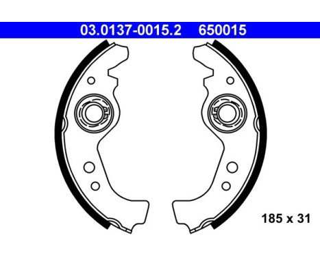 Brake Shoe Set 03.0137-0015.2 ATE