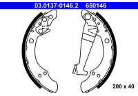 Brake shoe set 03.0137-0146.2 ATE
